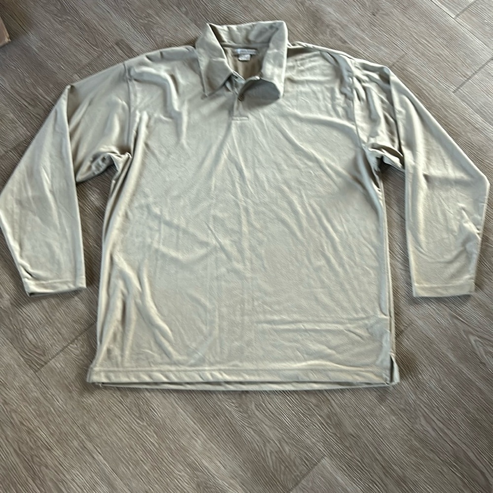 Geoffrey Beene long sleeve microfleece polo